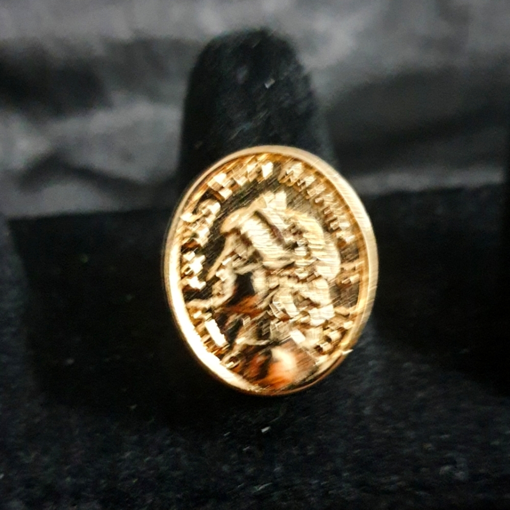 Gold Coin-Inspired Ring